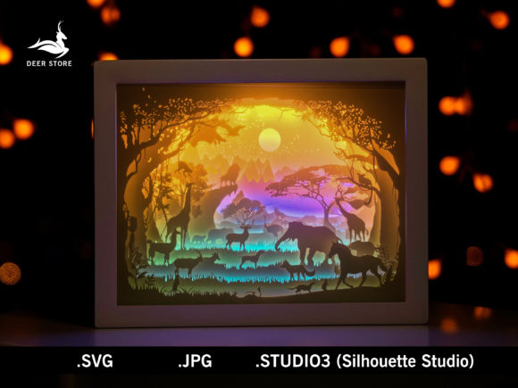 Download African Paper Cut Light Box Template 3D - Paper cut light box template Collection