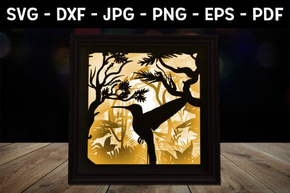 Download Hummingbird Paper Cut Light Box Template - Paper cut light box template Collection