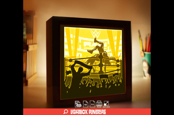 Download 125 WWE 3D Paper Cut Light Box Template - Paper cut light box template Collection