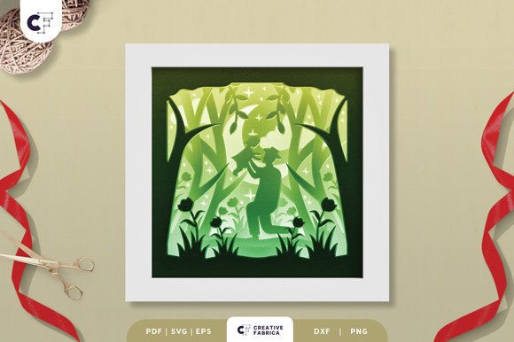Download 3D Shadow Box Father and Daughter SVG - 3d shadow box father and daughter Collection